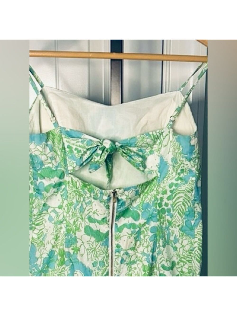 Lily Pulitzer McCallum Floral mini dress green/blue size 0. EUC - Picture 4 of 7